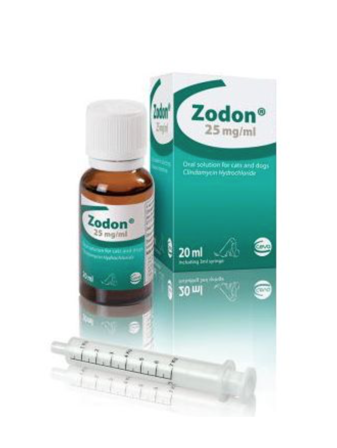 Zodon 25mg/ml Oral Solution for Dogs and Cats 20ml Cura