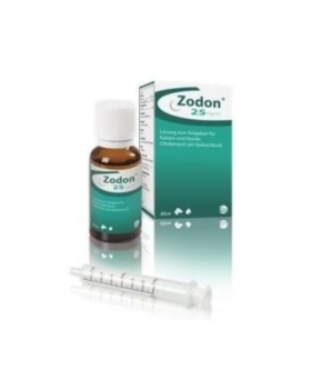 bottle of zodon oral solution for dogs and cats