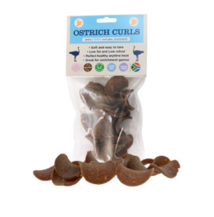 ostrich curls dog treat