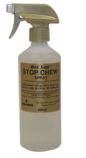 gold label stop chew spray horses