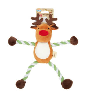 good boy hug tug reindeer dog toy