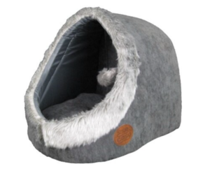snug & cosy grey cat igloo