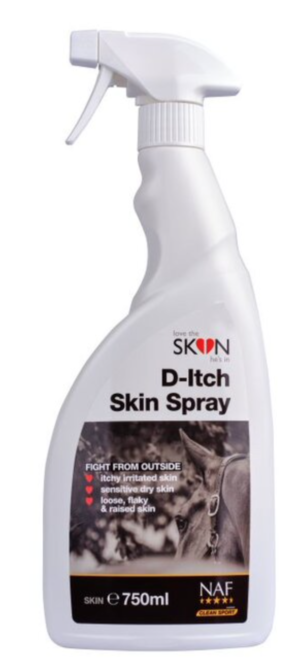 naf love the skin he's in spray to help soothe your horse's skin