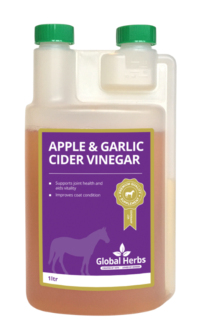 global herbs apple and garlic cider vinegar for horses