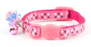 pink stars safety collar for kittens