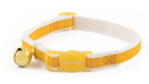 ancol reflective cat collar in yellow