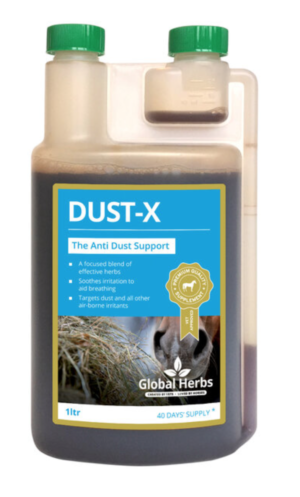 global herbs dust-x respiratory supplement for horses