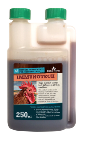 global herbs immunotech respiratory supplement for chickens