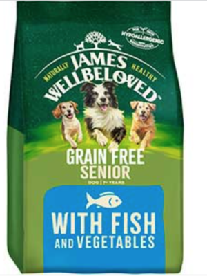 james wellbeloved fish grain free senior dry food for dogs