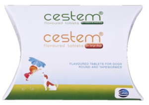 cestem dog worrming tablets which are liver flavoured