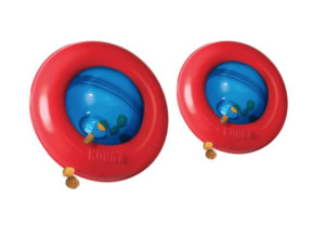 kong gyro dog toys in large and small sizes