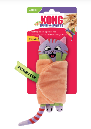 kong pull-a-partz cat toy filled with catnip