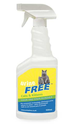 urine free cats spray bottle
