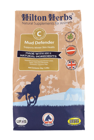 hilton herbs mud defender which is great for helping mud fever in horses