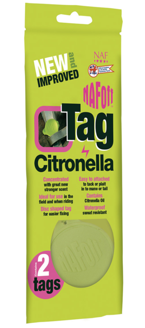pack of 2 naf off citronella tags for horses