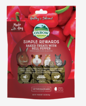oxbow simple rewards baked treats with bell pepper for small pets - rabbits guinea pigs