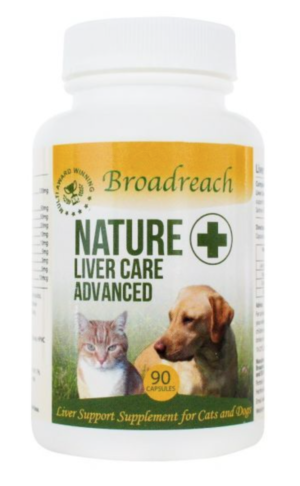 pack of broad reach advanced liver supplement for dogs and cats
