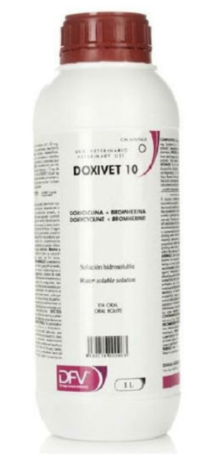1 litre bottle of doxivet antibiotic for pigs chickens horses