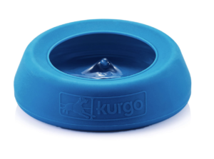 blue kurgo splash free water bowl for dogs