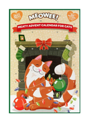 meowee advent calendar for cats - with chicken and tuna treats inside