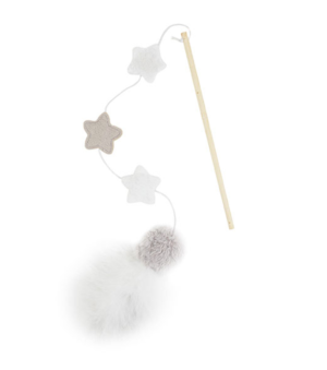 feather and star teaser toy for cats