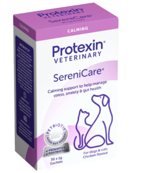 box of 30 sachets of serenicare supplement for cats and dogs