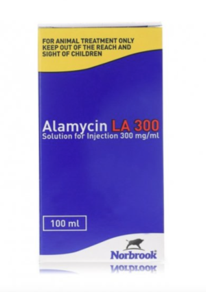 100ml bottle of alamycin la 300mg/ml injection