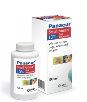 100ml bottle of panacur wormer for dogs and cats