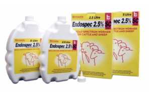 multiple pack types of endospec cattle wormer drench
