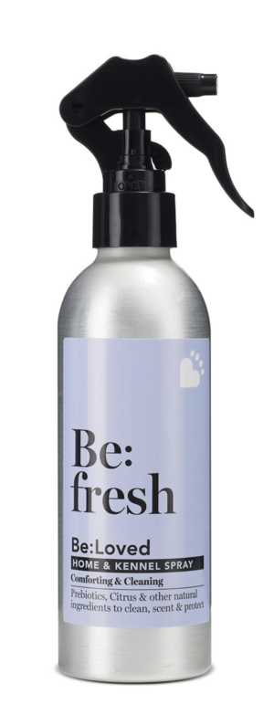 bottle of be:fresh spray for homes and kennels