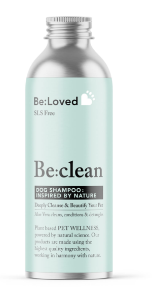 bottle of be:clean dog shampoo
