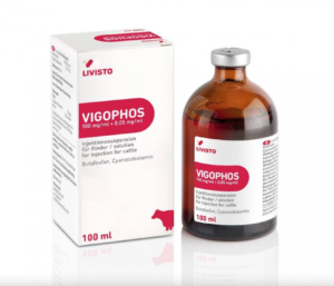 bottle of vigophos for cattle