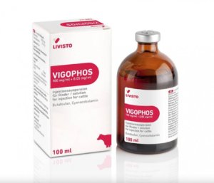 bottle of vigophos for cattle