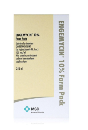 bottle of engemycin injection for cattle, sheep and pigs