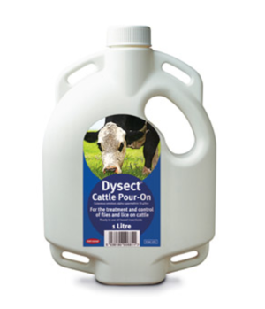 bottle of dysect pour on for cattle