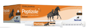 box of 7 syringes of peptizole oral paste for horses