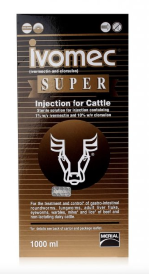 bottle of ivomec super injection for cattle