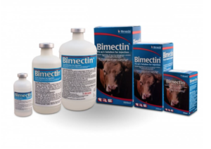 variety of bottles of bimectin 1% injection