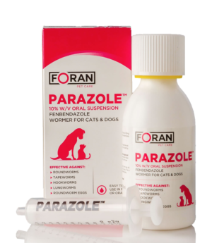 100ml bottle of parazole dog and cat wormer
