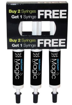 pack of 3 naf five star instant magic syringes for horses