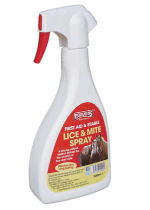 equimins lice and mite treatment in spray bottle